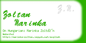 zoltan marinka business card